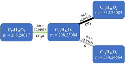 Graph Properties of Mass-Difference Networks for Profiling and Discrimination in Untargeted Metabolomics